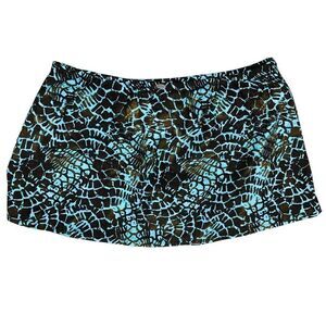 Sunsets Women's Blue and Black Swim Skirt